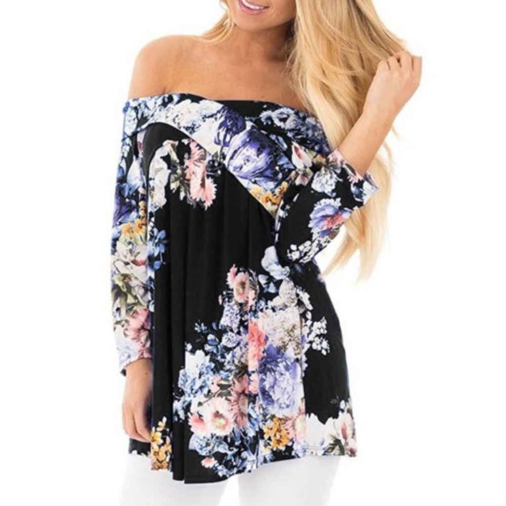 Floral off the shoulder top